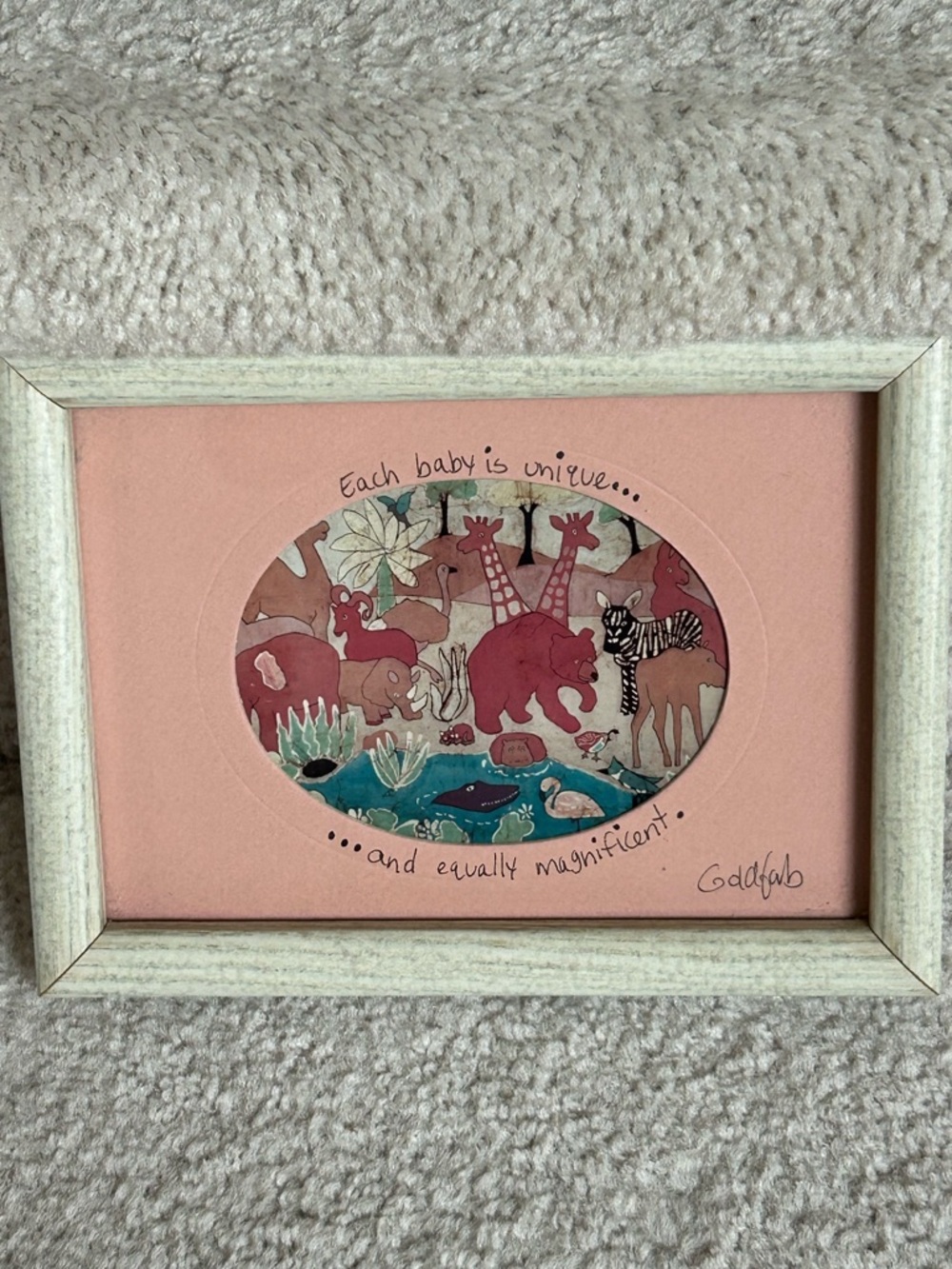 Signed Framed Animal Print—Goldfarb